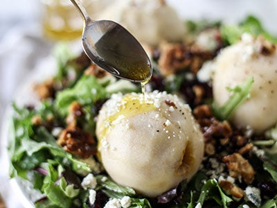 chardonnay poached pear salad